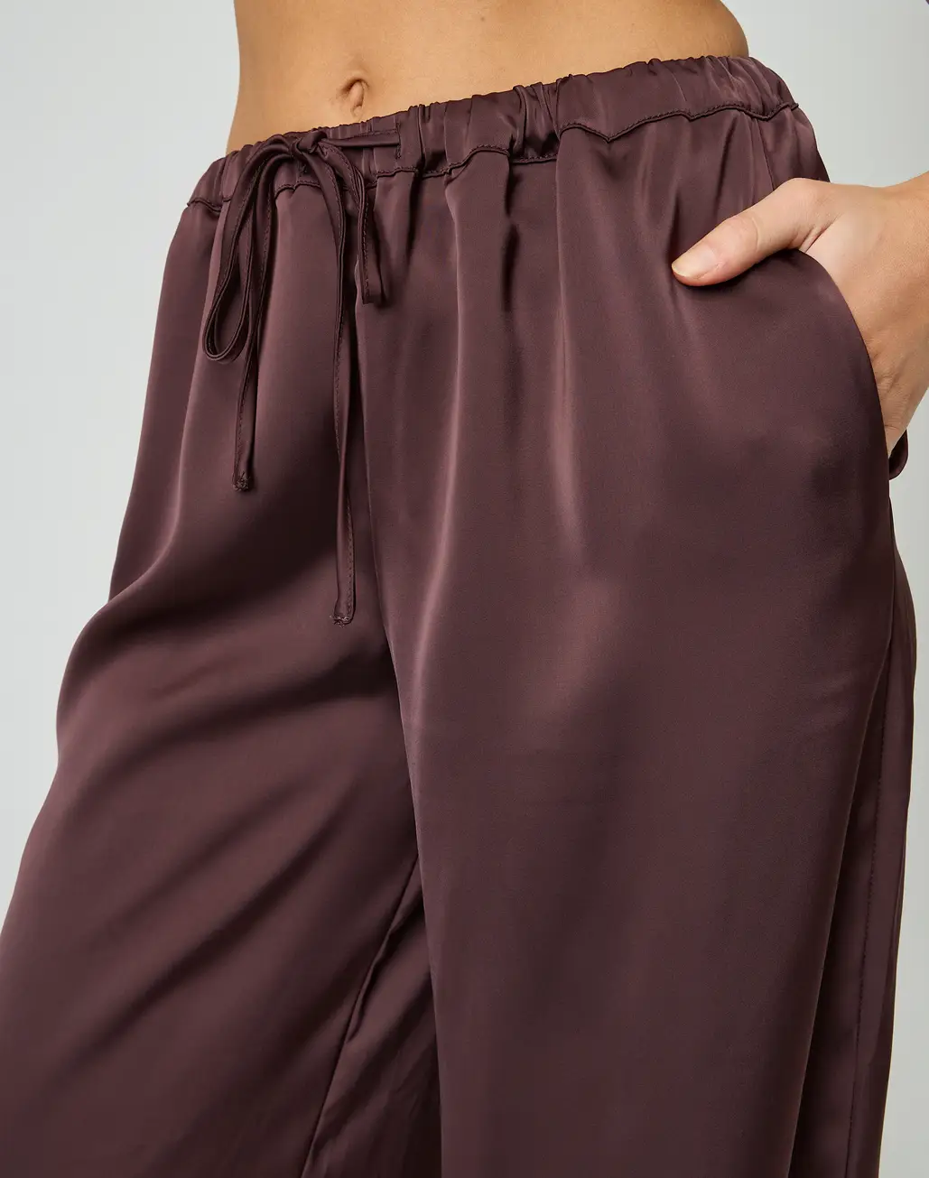 Satin Drawstring Pant