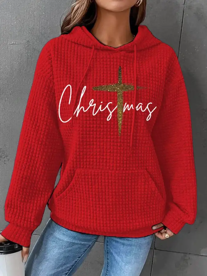 Women's Merry Christmas  Print Casual Sweatshirt