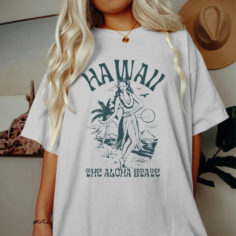 Women's Preppy Hawaii Loose T-Shirt