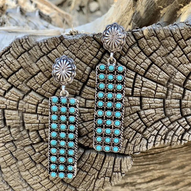 Vintage Western Geometric Earrings