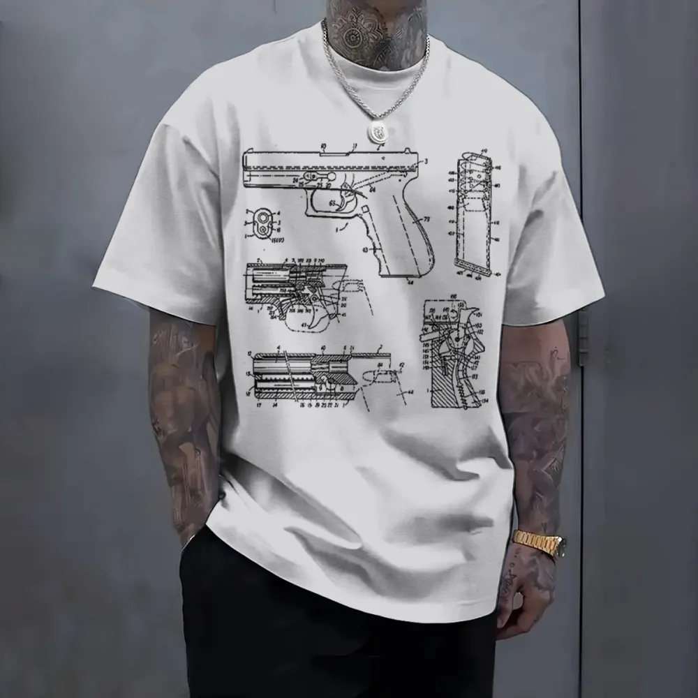 Anatomy of a Pistol Men T-shirt,Short Sleeve,T-shirt Size S-4XL