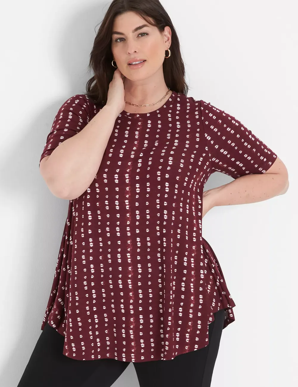 Perfect Sleeve Crew-Neck Extreme Swing Tunic