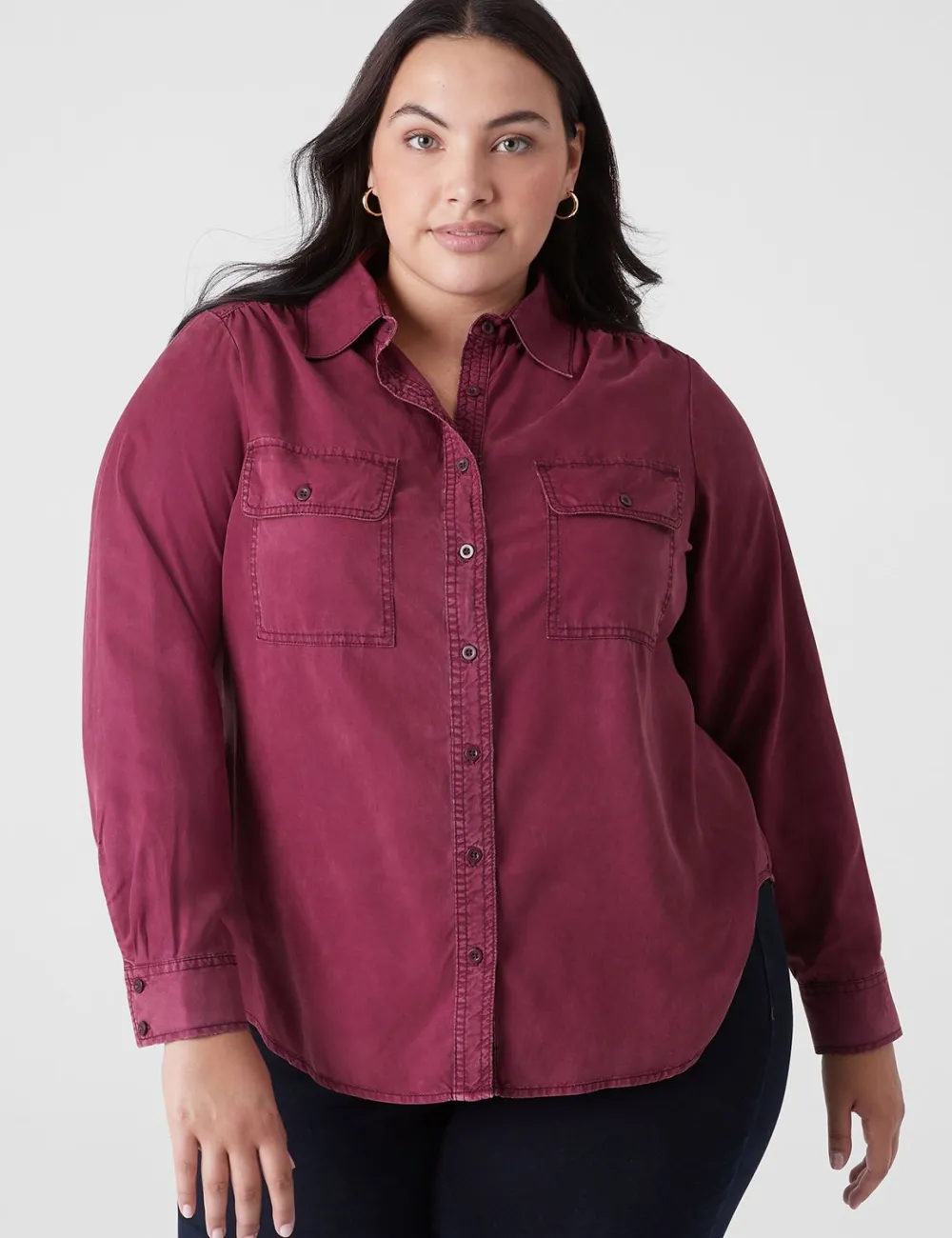 Collared Button-Down Camp Shirt