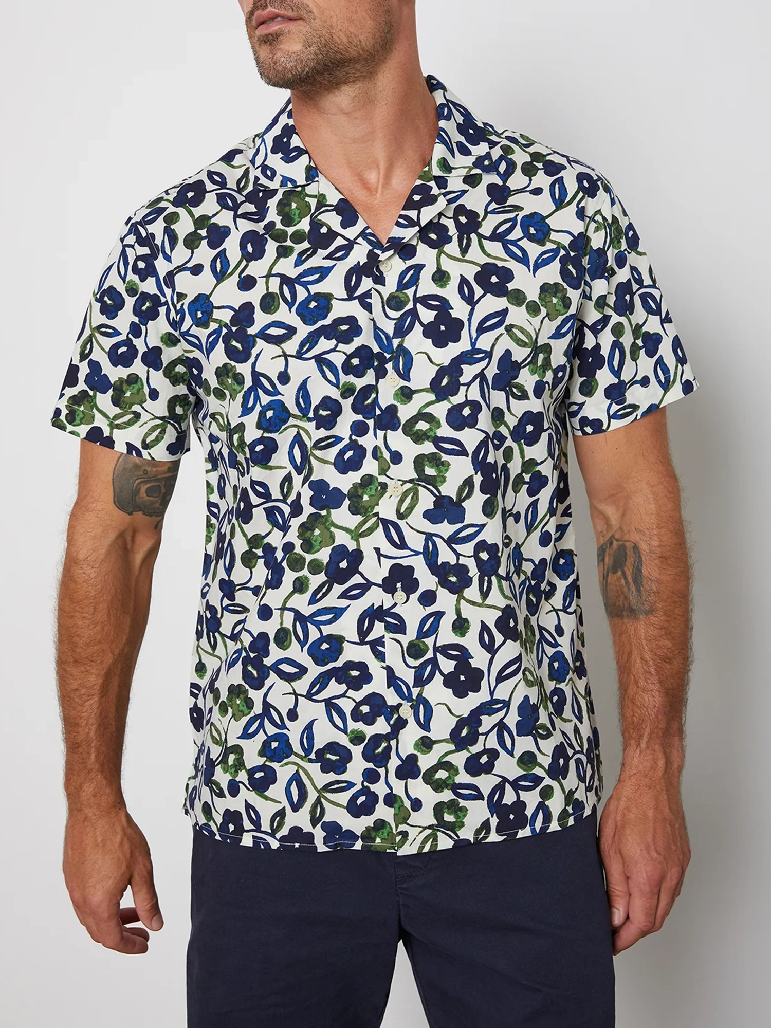 Buttons Front Floral Print Fashion Shirts