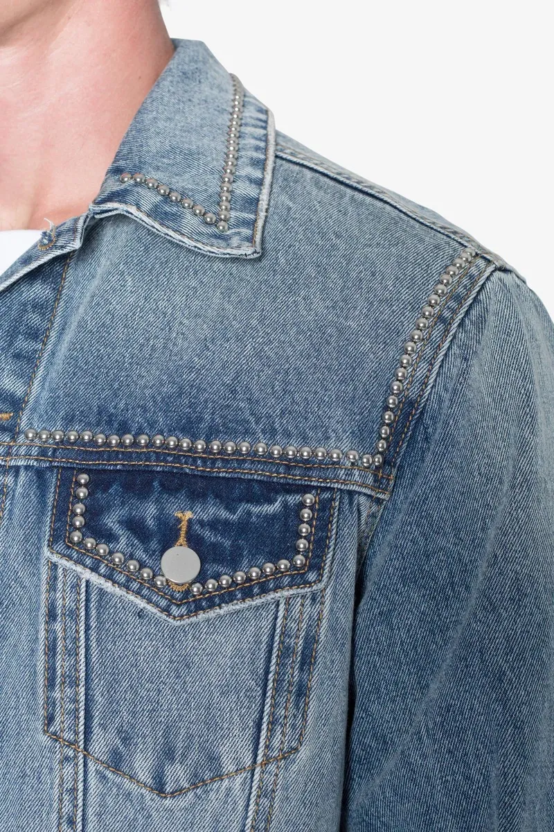 FLAT STUDDED TRUCKER JACKET