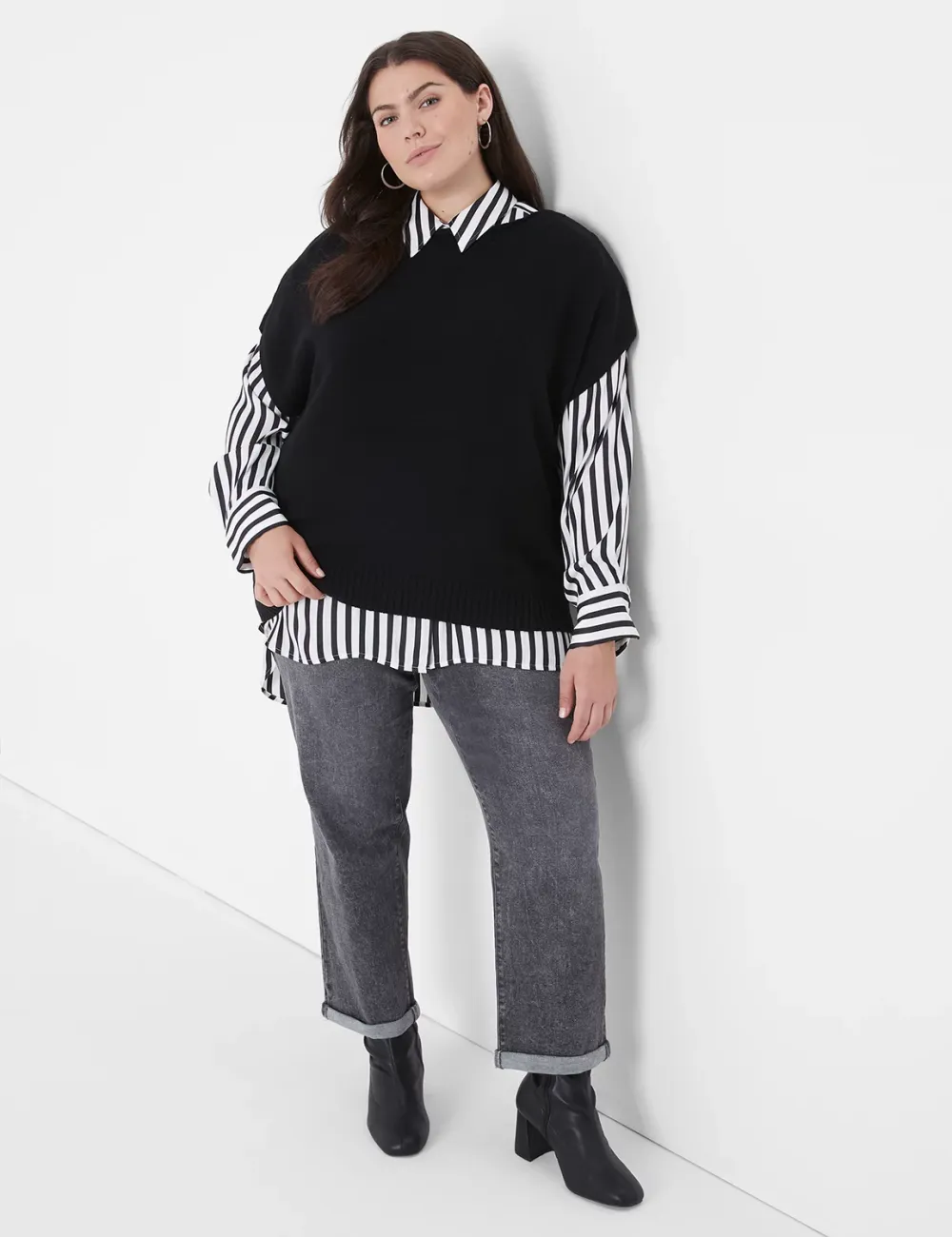 Relaxed Short-Sleeve Boatneck Pullover Sweater