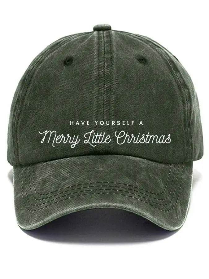 Women's Casual Have Yourself A Merry Little Christmas Print Baseball Cap