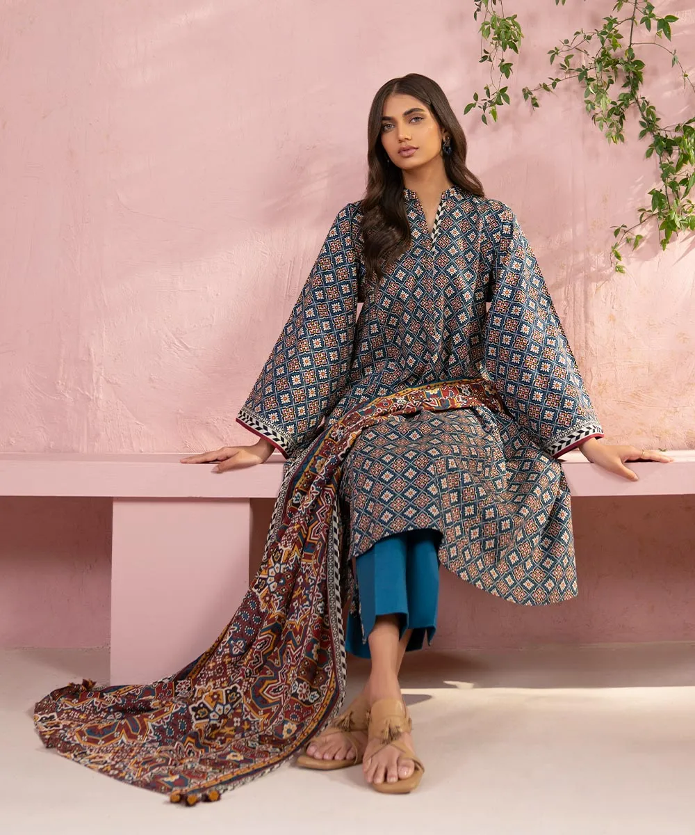 3 Piece - Printed Lawn Suit