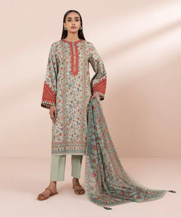 3 Piece - Embroidered Lawn Suit