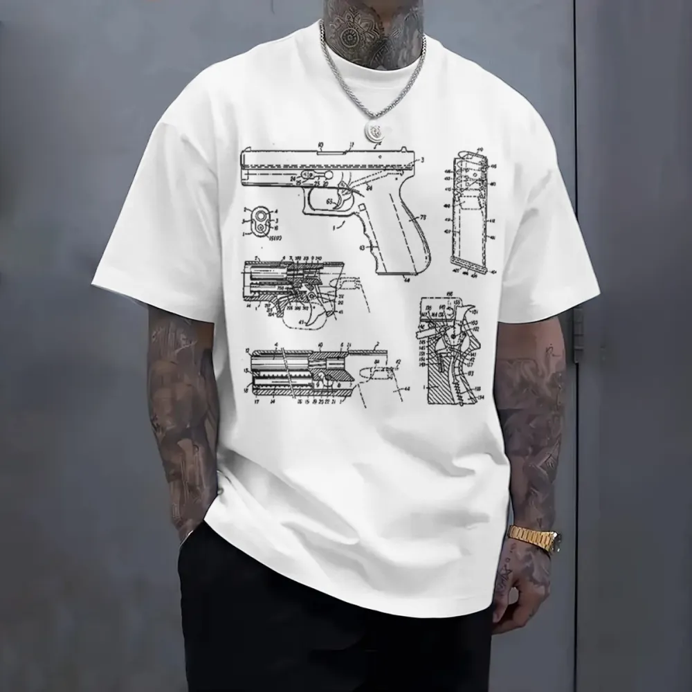 Anatomy of a Pistol Men T-shirt,Short Sleeve,T-shirt Size S-4XL