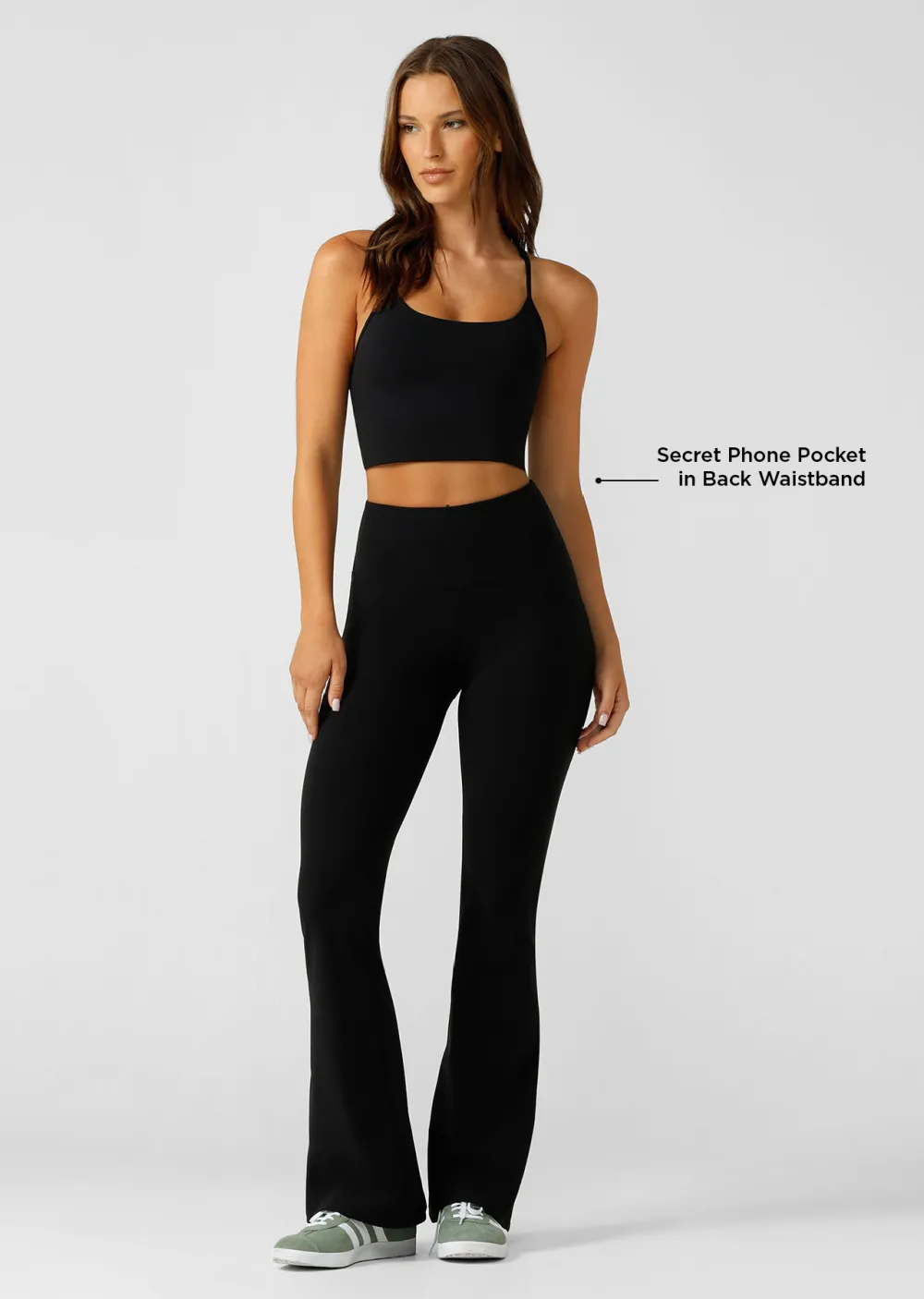 Effortless Phone Pocket Flared Leggings