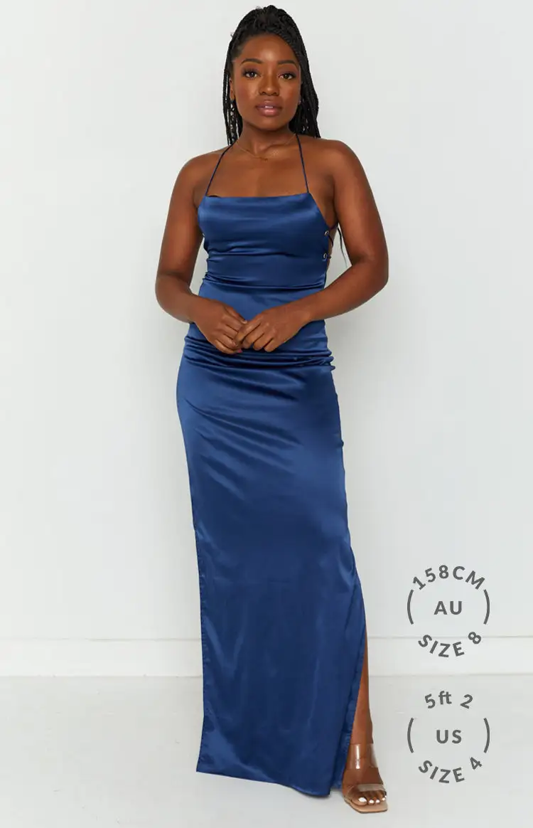 Manhattan Slip Formal Dress Navy