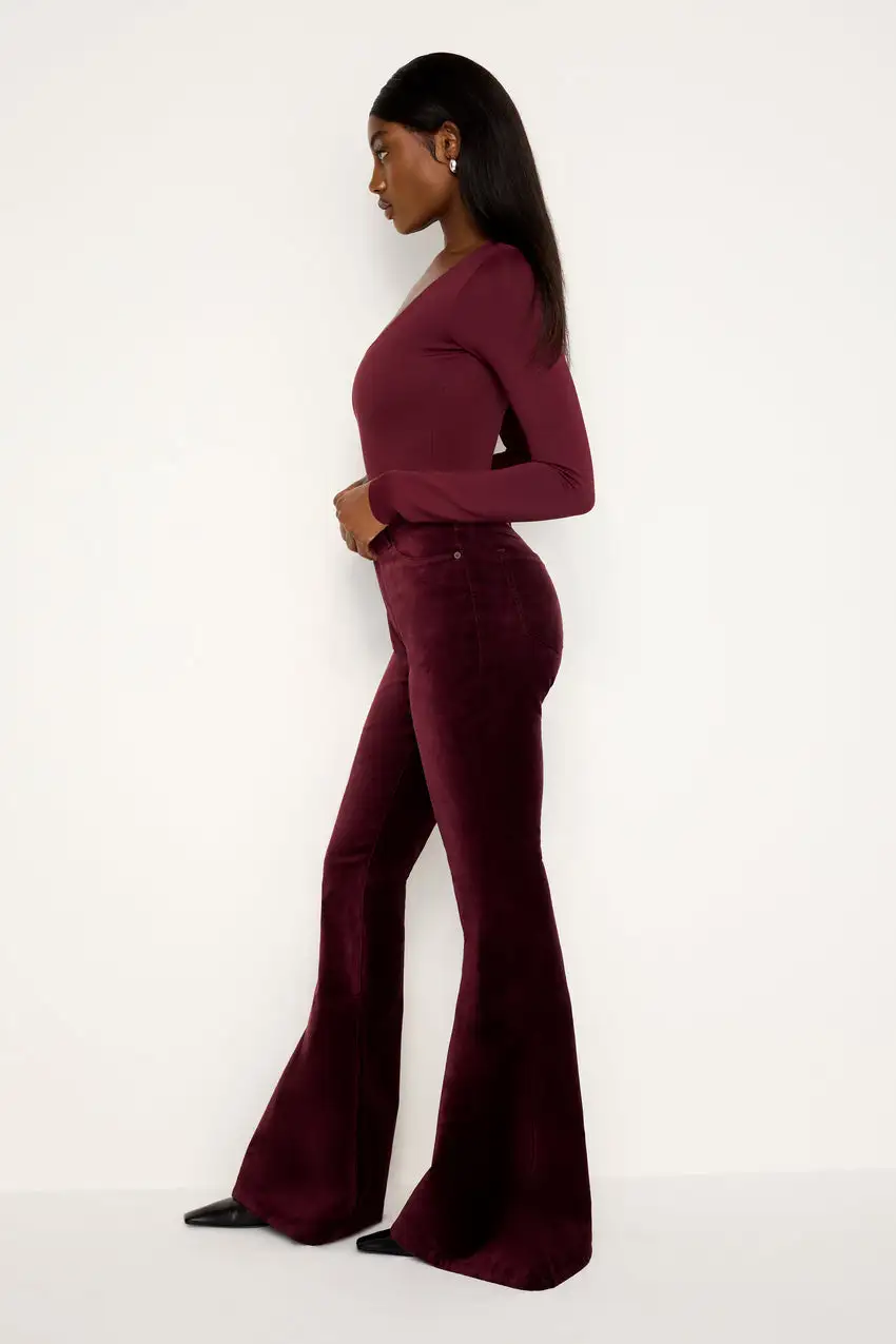 GOOD WAIST SUPER FLARE VELVET PANTS