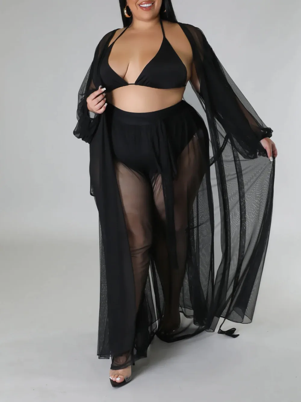 Women'S Fashion Plus-Size Tulle Suit