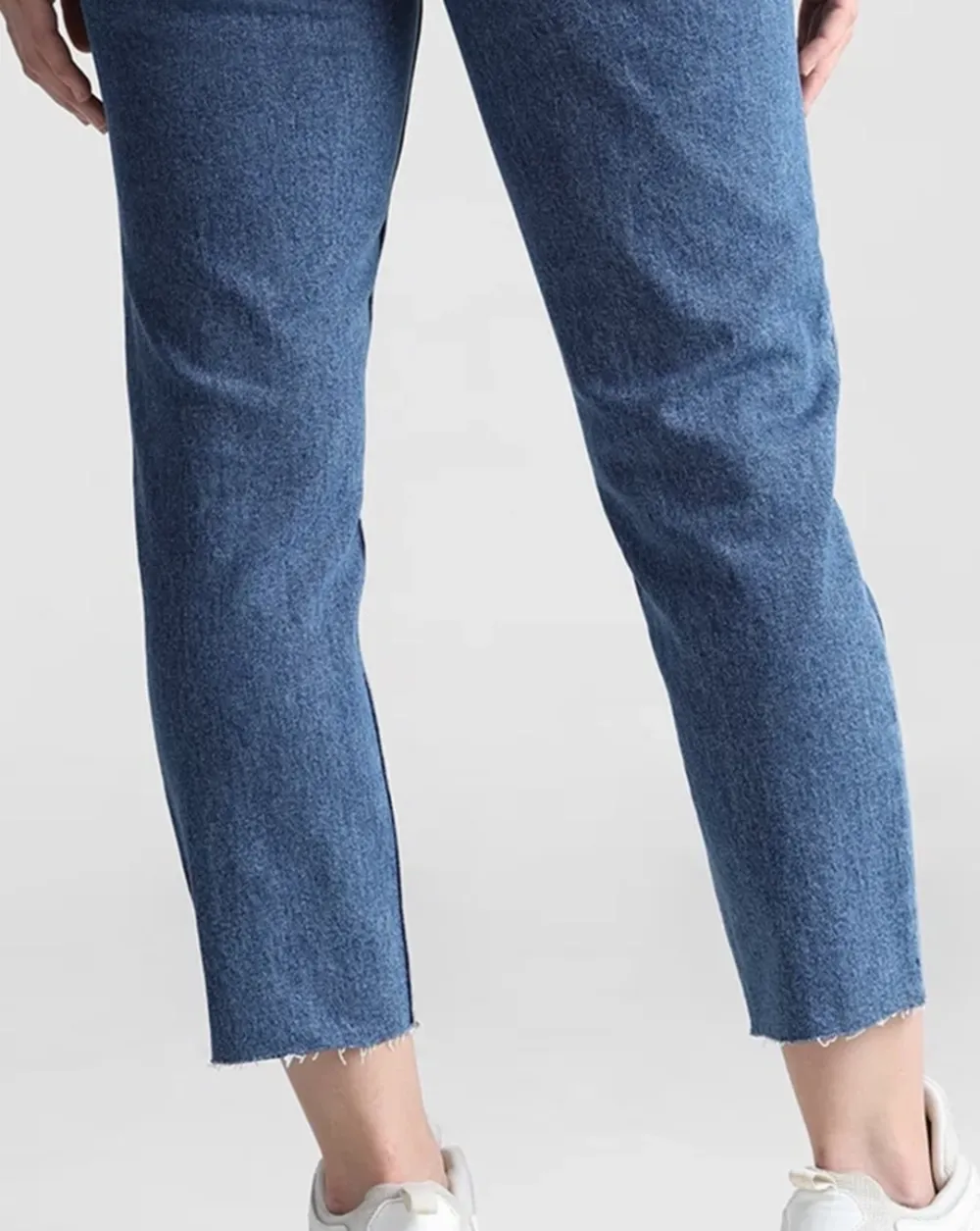 Blue High Rise Mom Fit Jeans