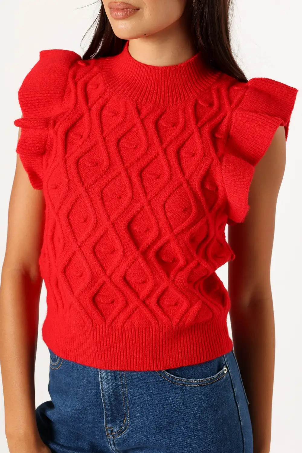 Valerie Knit Top - Red