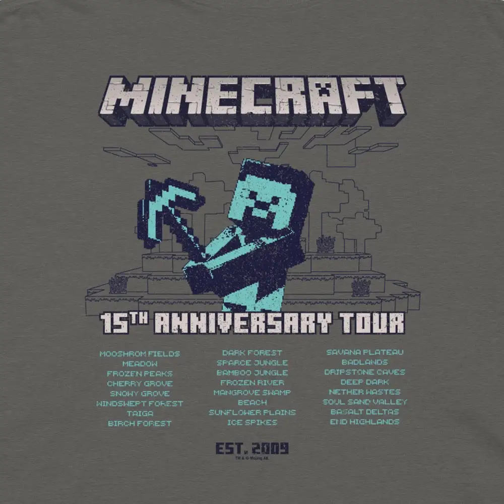 Minecraft 15th Anniversary Vintage Tour T-Shirt