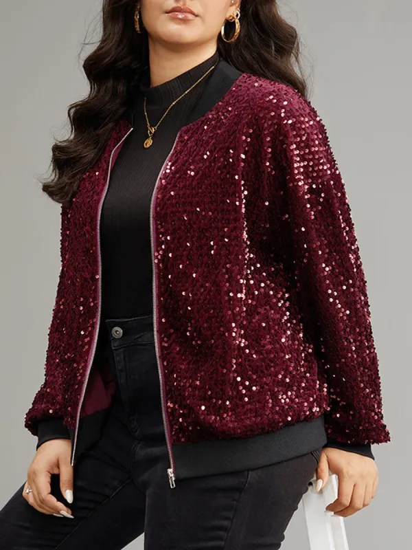 Elegant Burgundy beaded coat