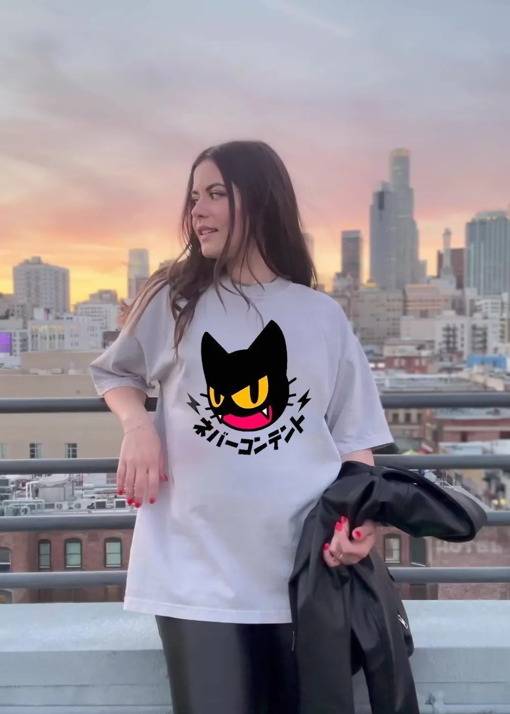 Women's Art Cat Printed T-shirt