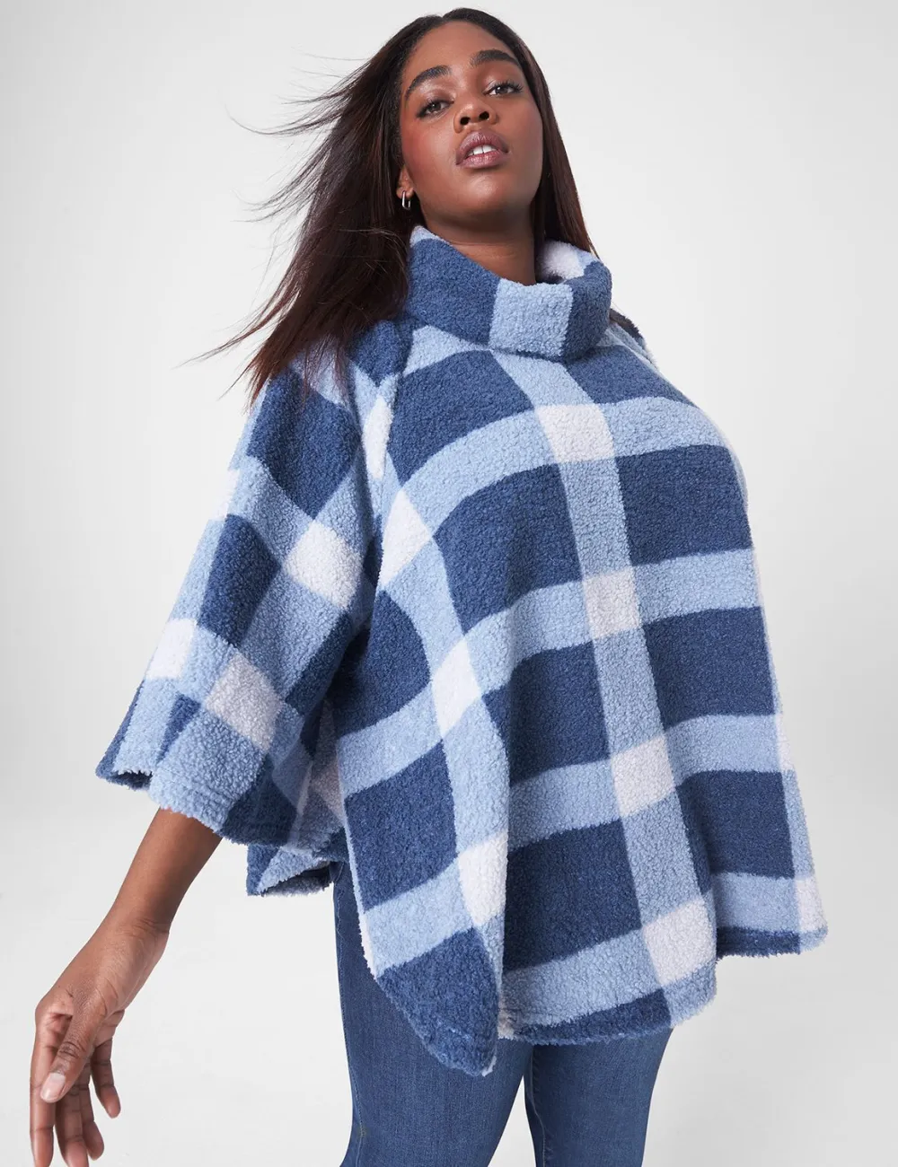 Relaxed Cowl-Neck Pullover Poncho