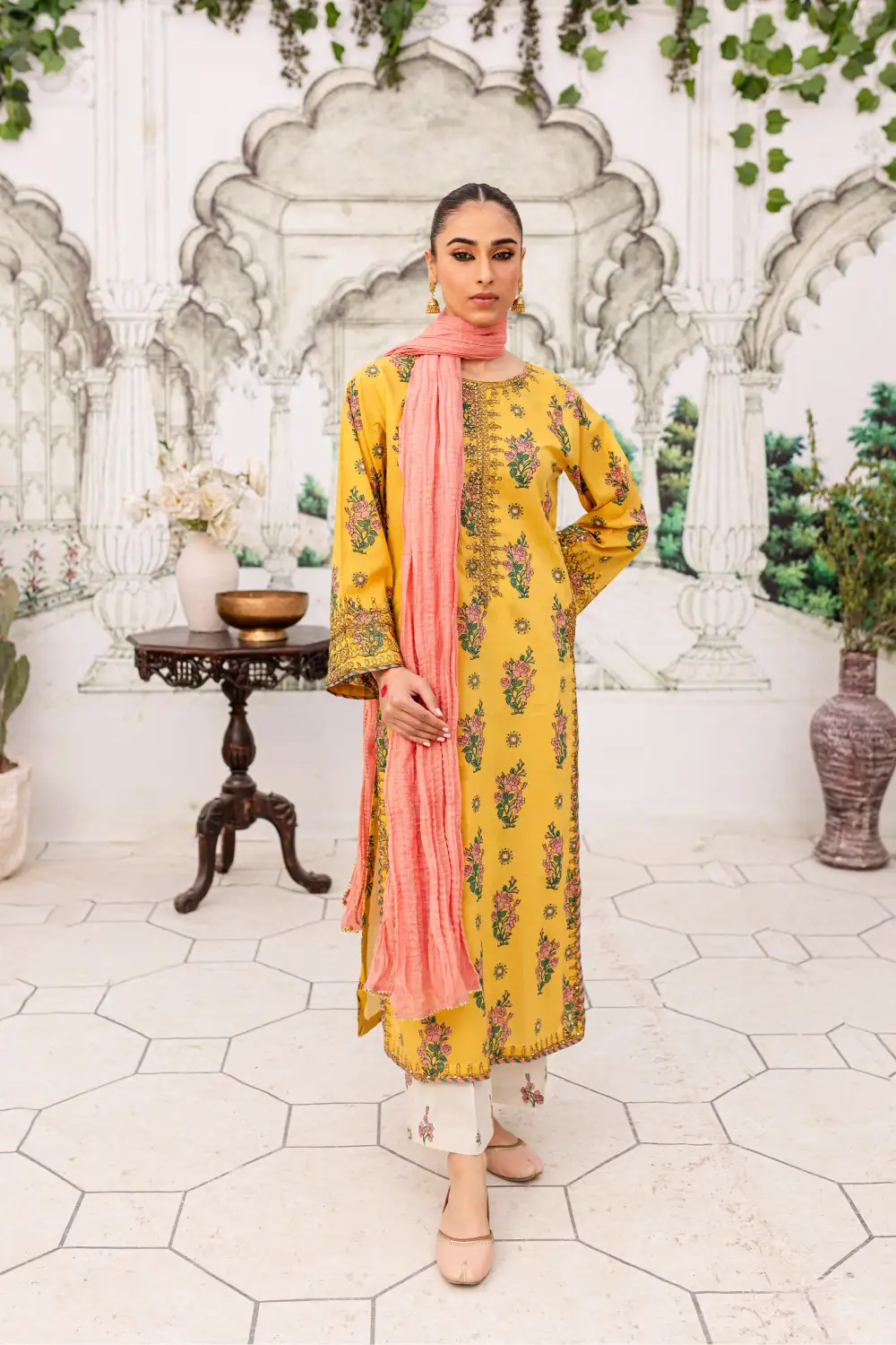 Leyla 3Pc - Printed Lawn Dress