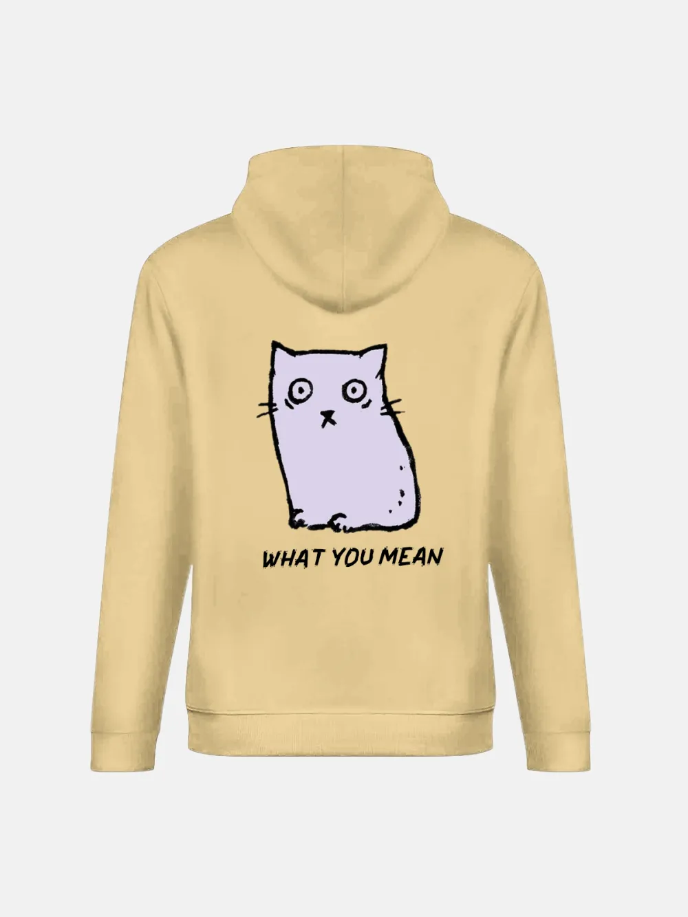 WHAT U MEAN PATTERN PRINTED HOODIE