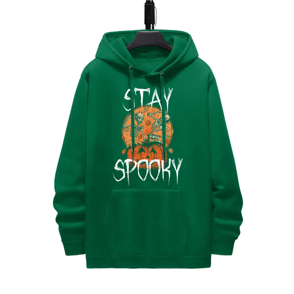 STAY SPOOKY 2 HALLOWEEN PATTERN PRINTED HOODIE