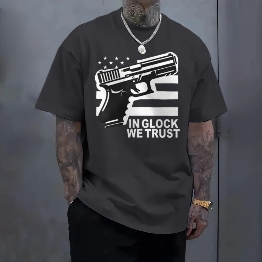 In Glock We Trust Men T-shirt,Short Sleeve,T-shirt Size S-4XL