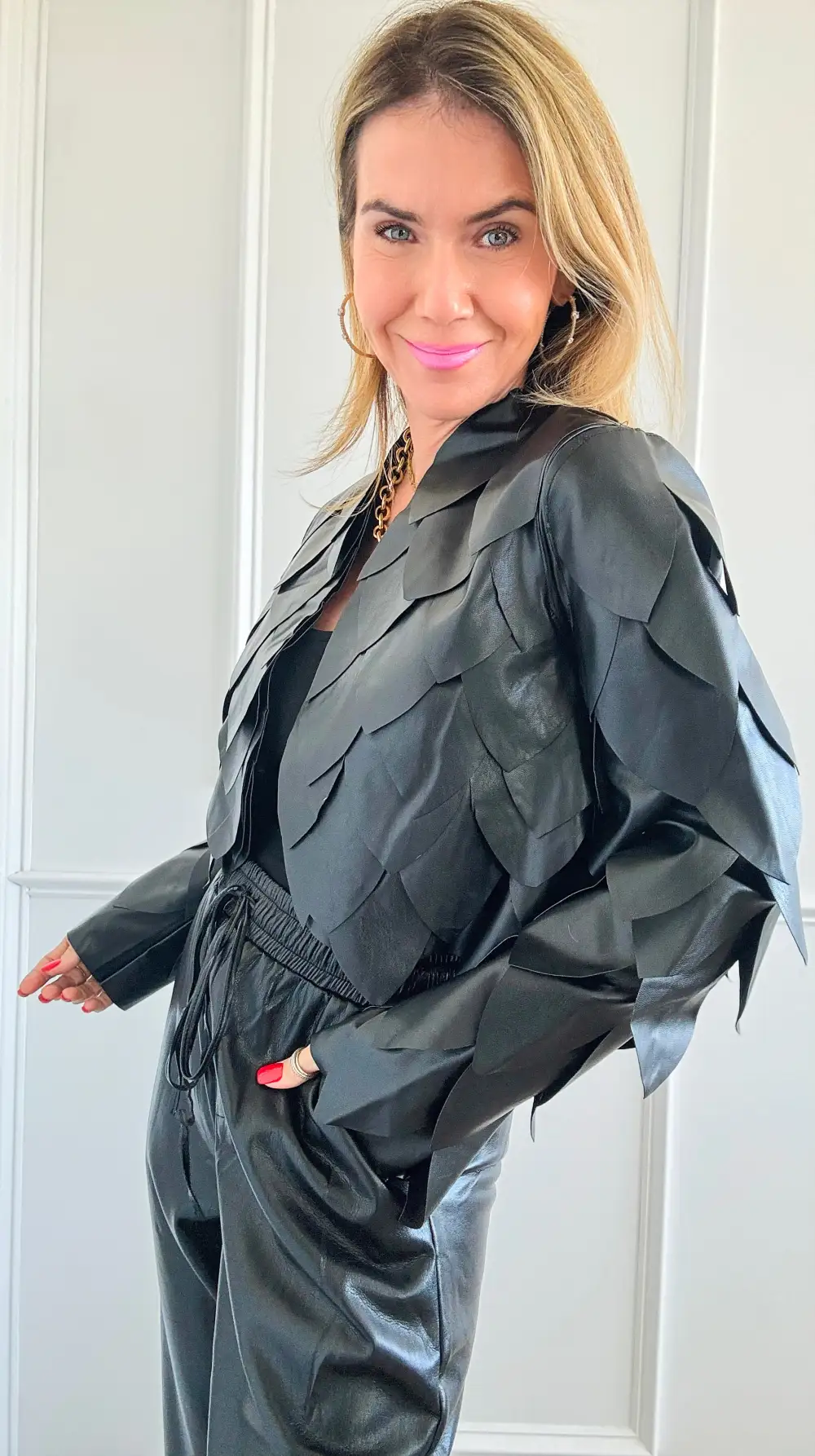 Scale Vegan Leather Jacket