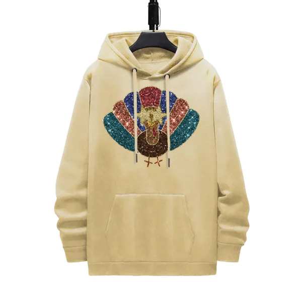 Thanksgiving Shiny Turkey Hoodie