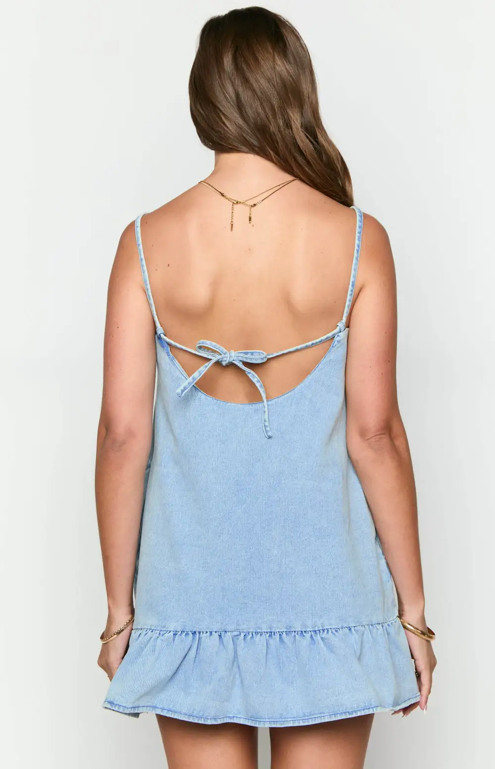 Poppet Mid Wash Denim Mini Dress