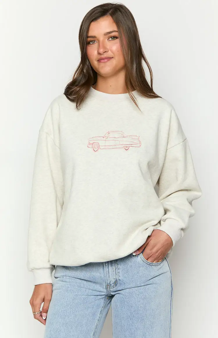 Elodie Grey Crew Neck Sweater