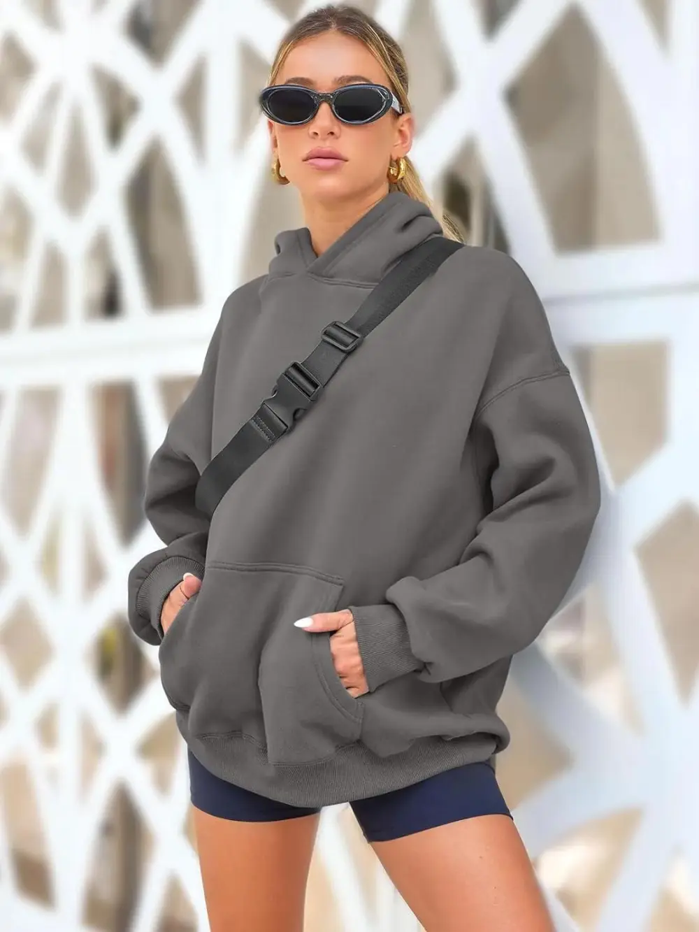 Womens Oversized Hoodies Fleece Sweatshirts Long Sleeve Sweaters Pullover Fall Clothes with Pocket