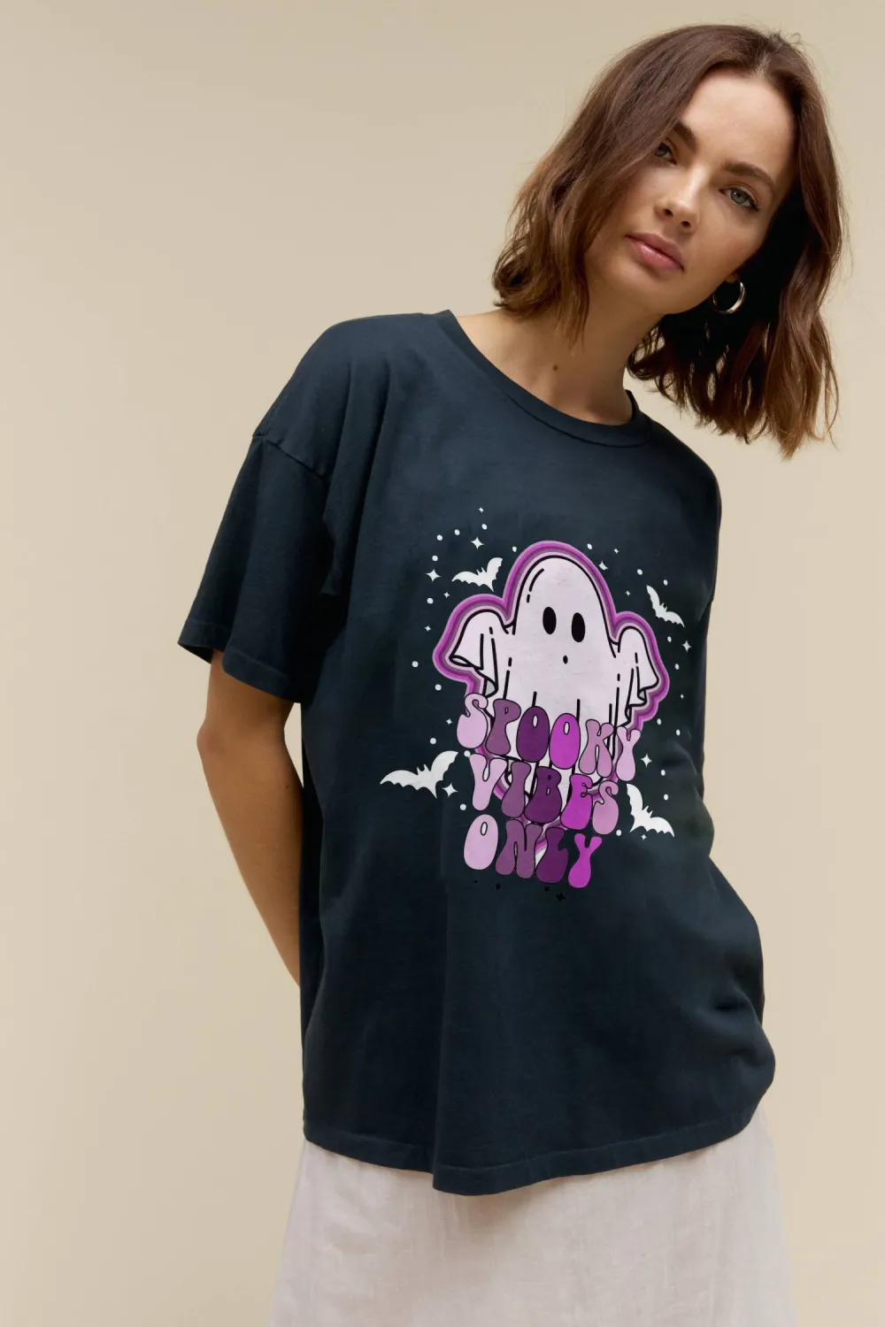 Women's Pumpkin English Halloween Printed T-shirt