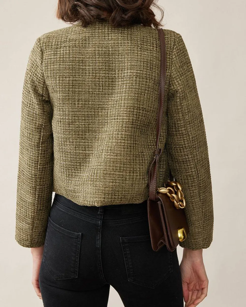 The Vintage Solid Tweed Coat