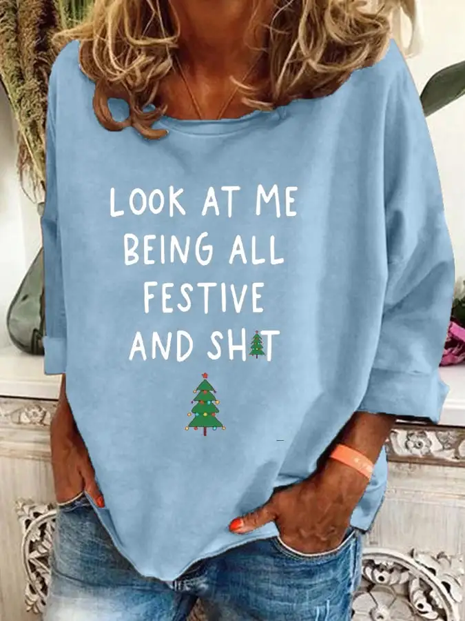 Women'S Christmas Printed Casual Sweatshirt