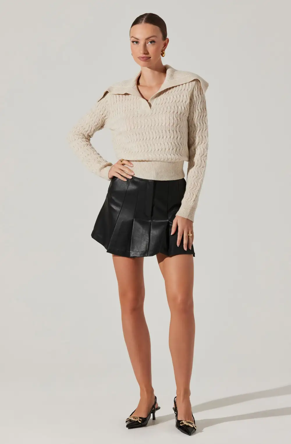 Xanthe Oversize Collar Sweater