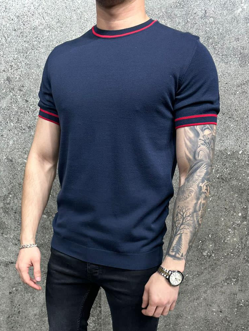 Men's casual striped T-shirt