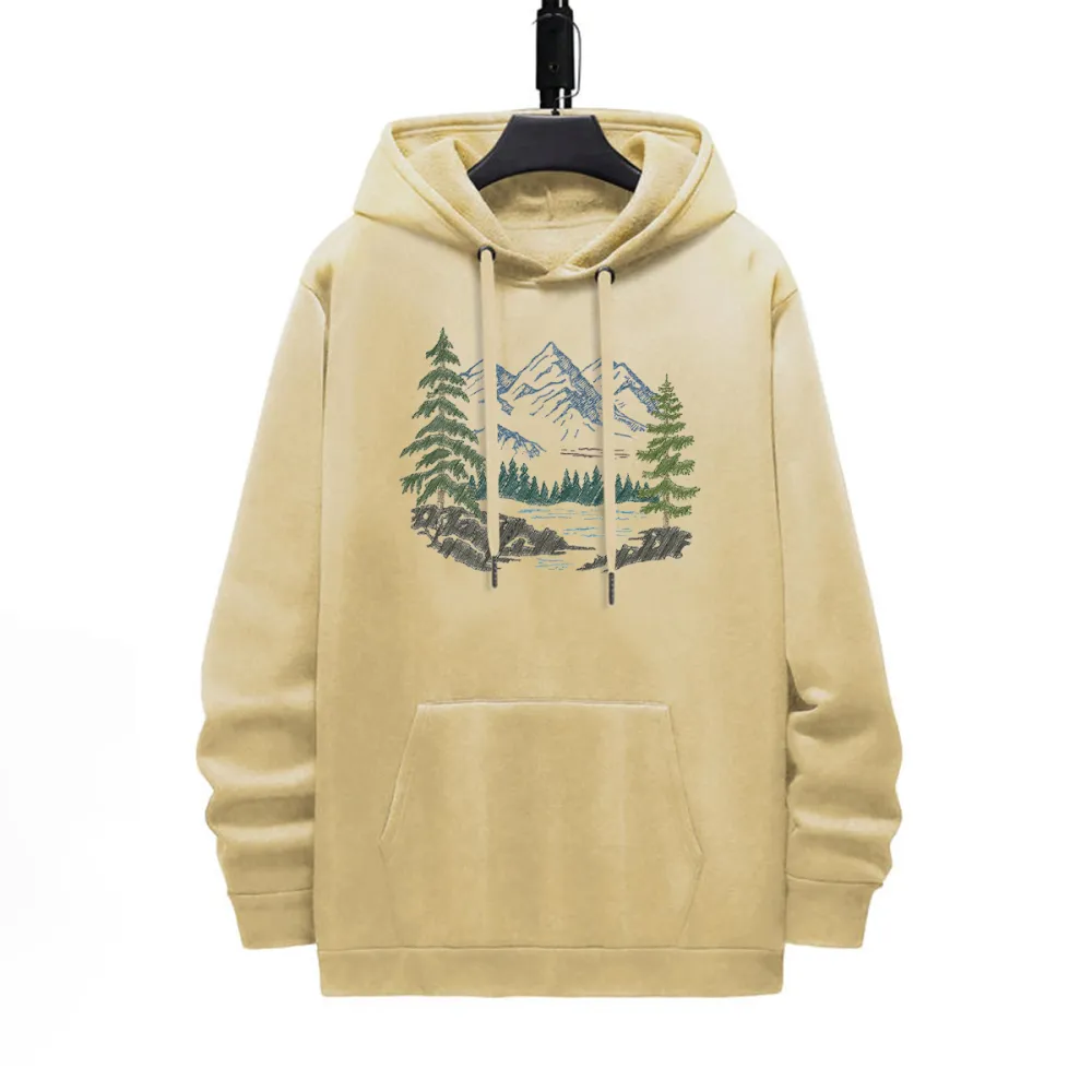 LAKER N TREE PATTERN PRINTED HOODIE