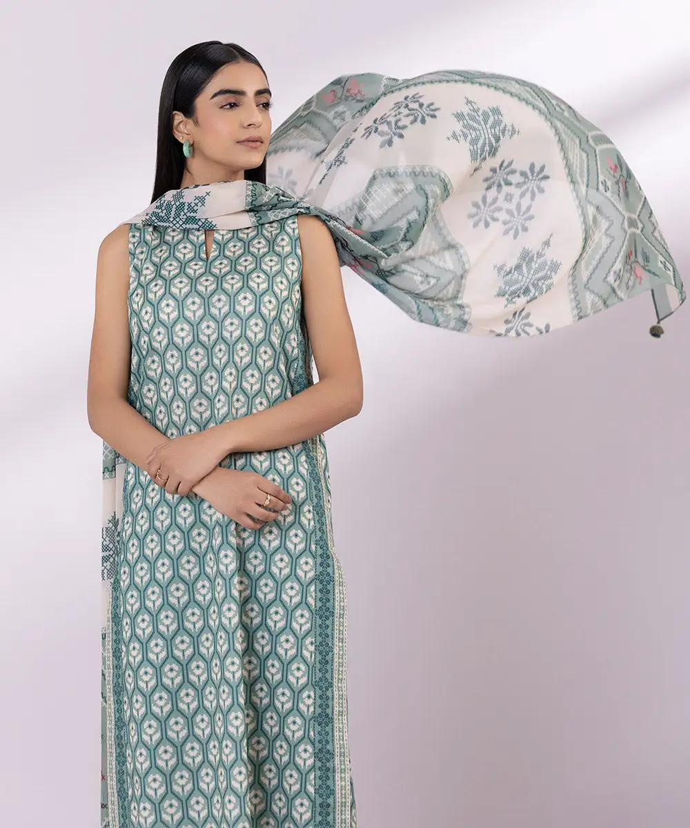 3 Piece - Printed Lawn Suit