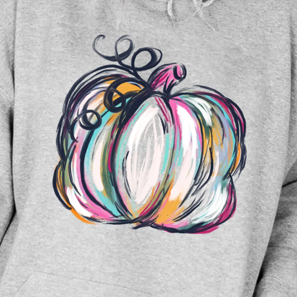 Women's Casual Pumpkin Print Hoodie