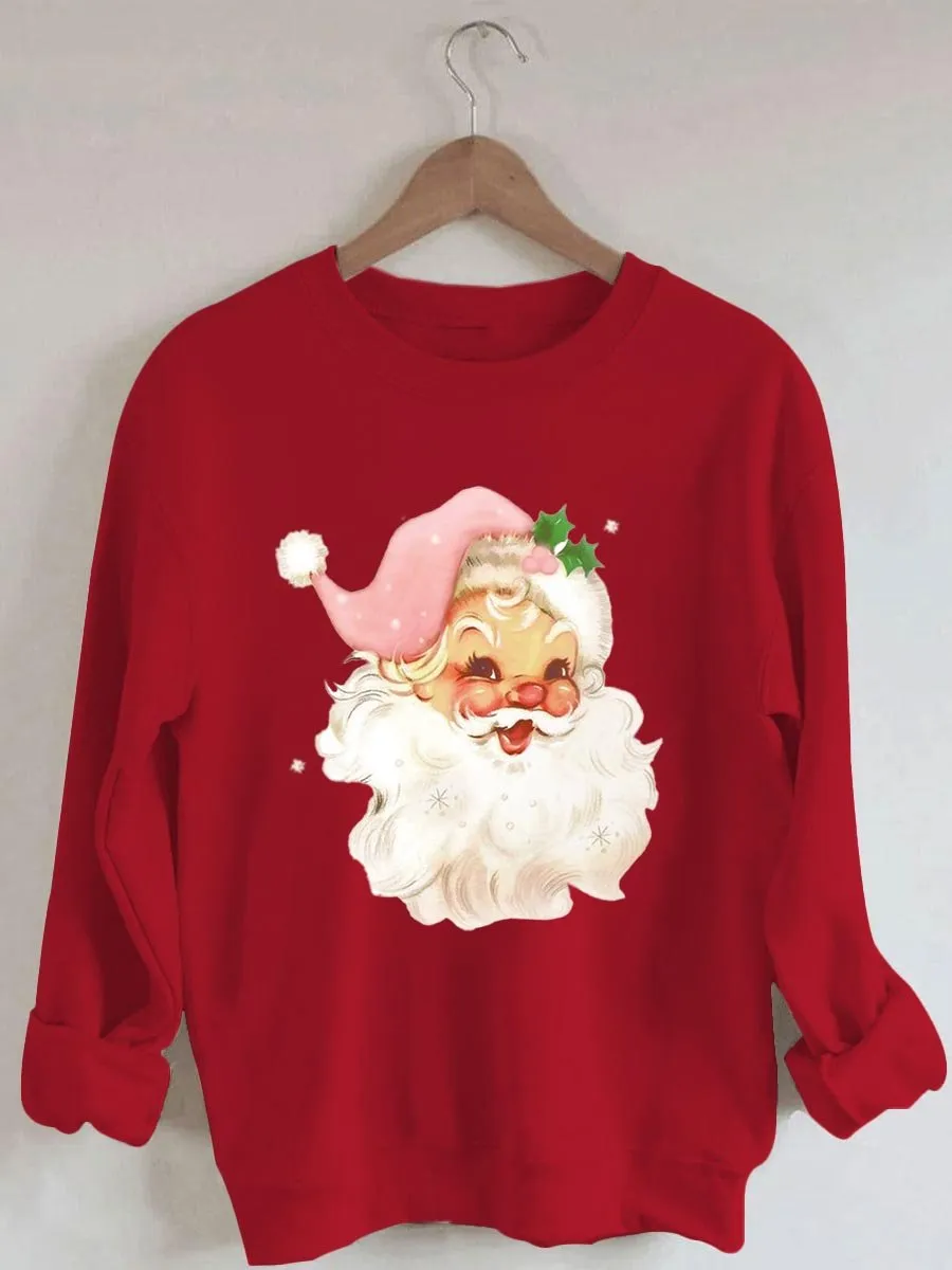 Santa Claus Print Sweatshirt