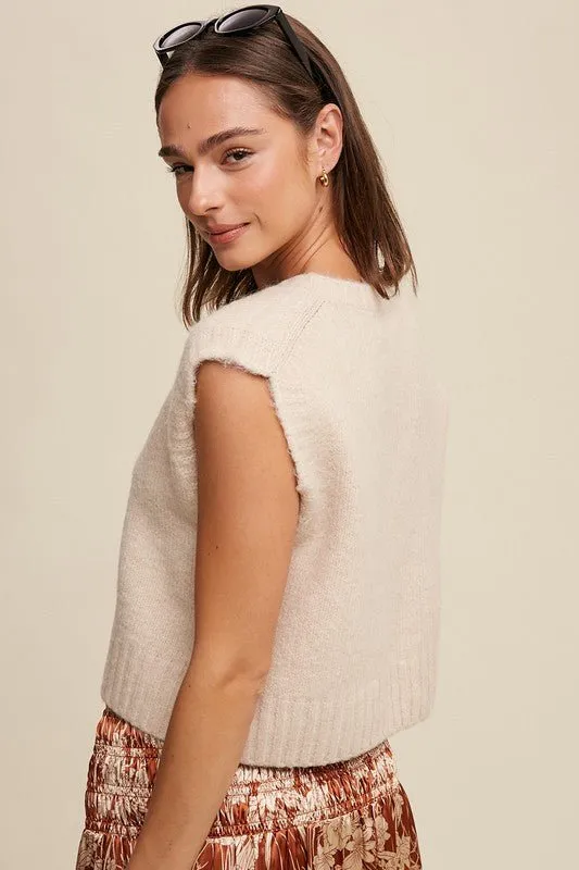 Cropped Knit Vest