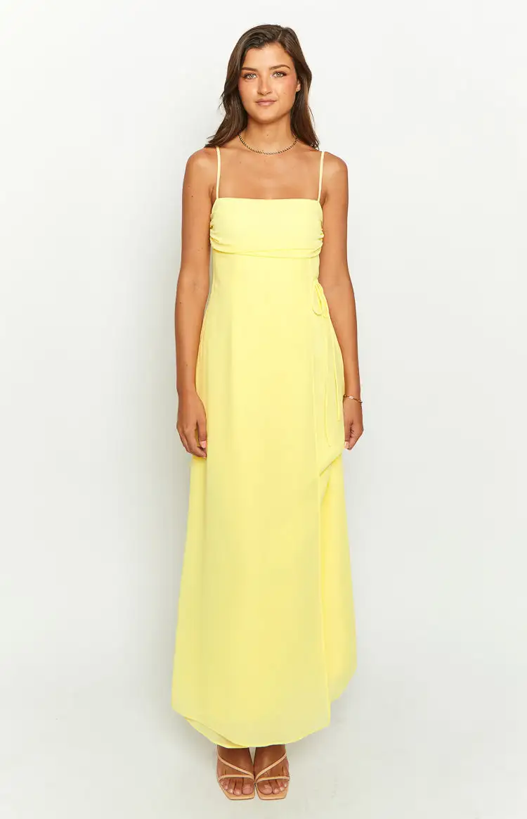 Flossie Yellow Maxi Sleeveless Dress