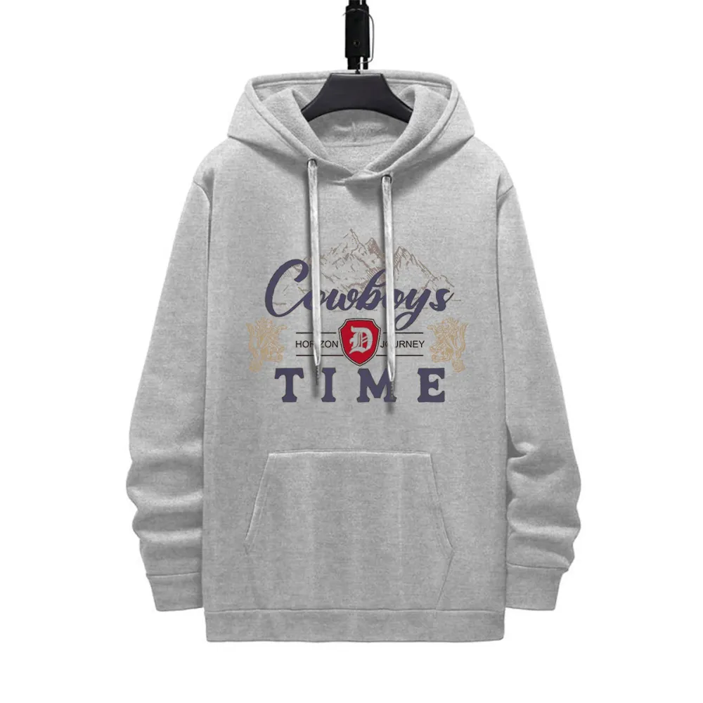 COWBOYS TIME PATTERN PRINTED HOODIE