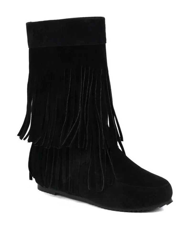 Western Retro All Match Tassel Boots