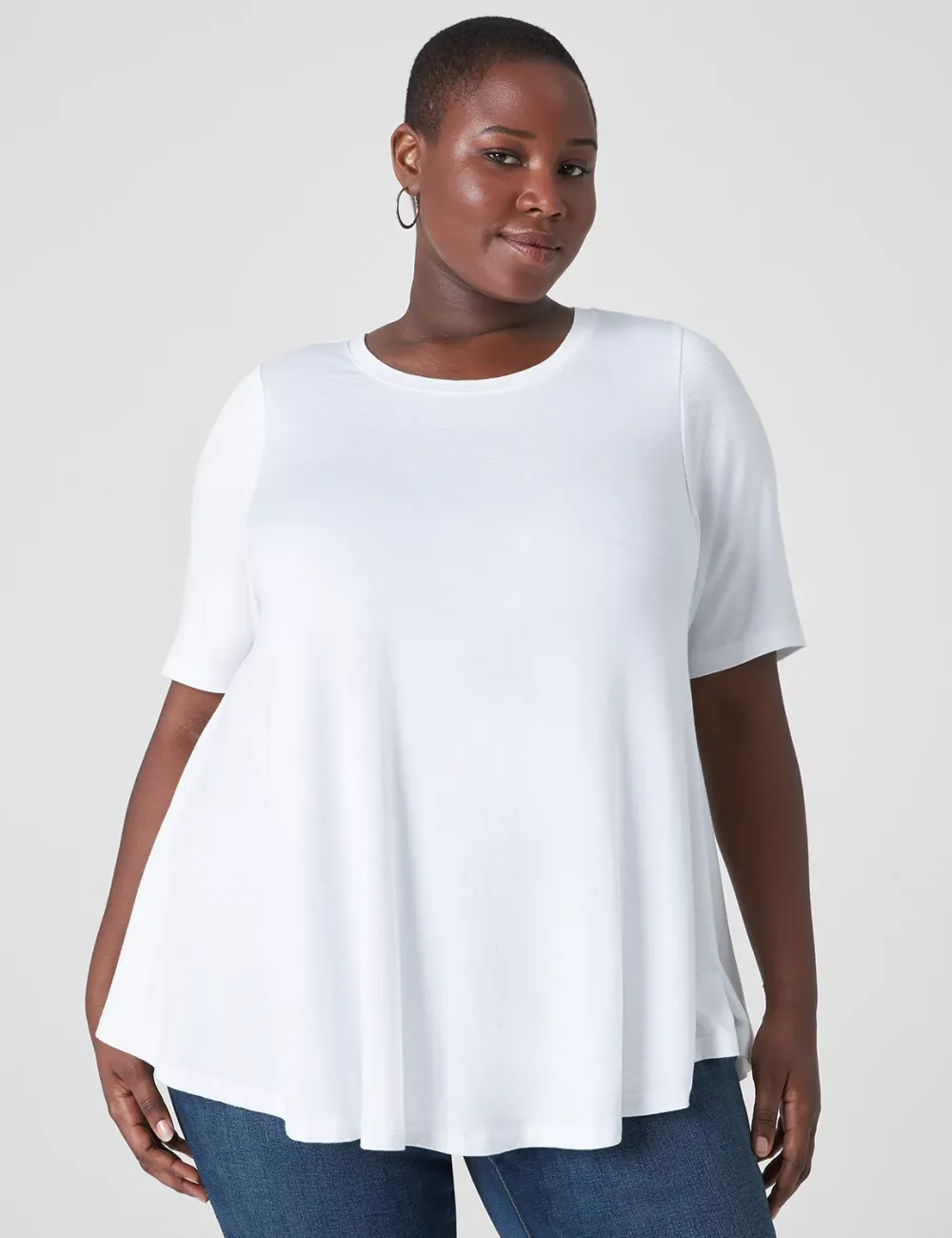 Perfect Sleeve Crew-Neck Extreme Swing Tunic