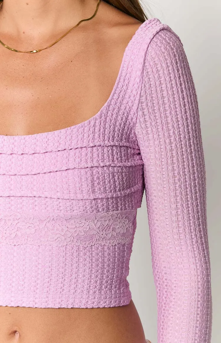 Vida Lilac Long Sleeve Top