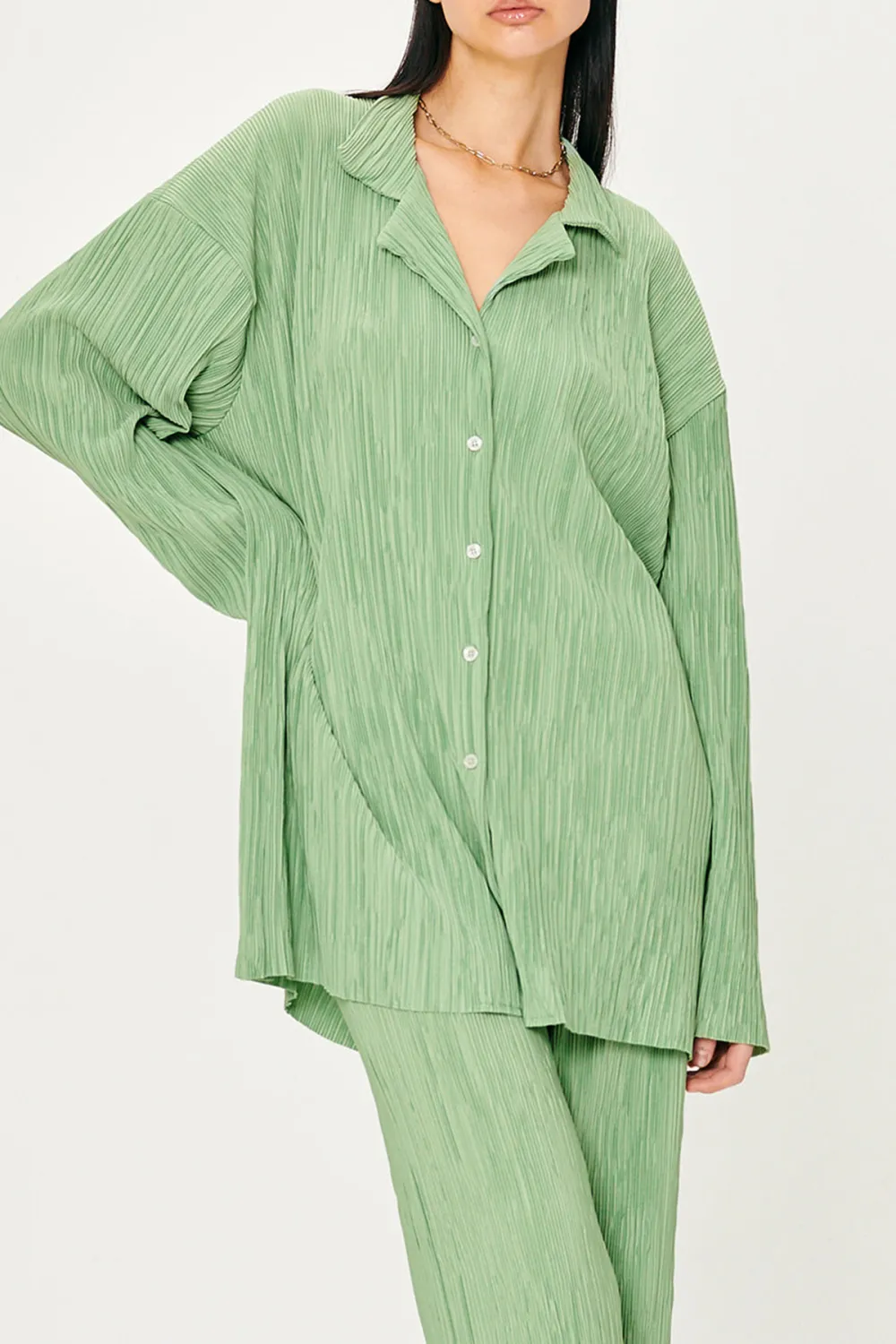 Maria Oversized Plisse Shirt