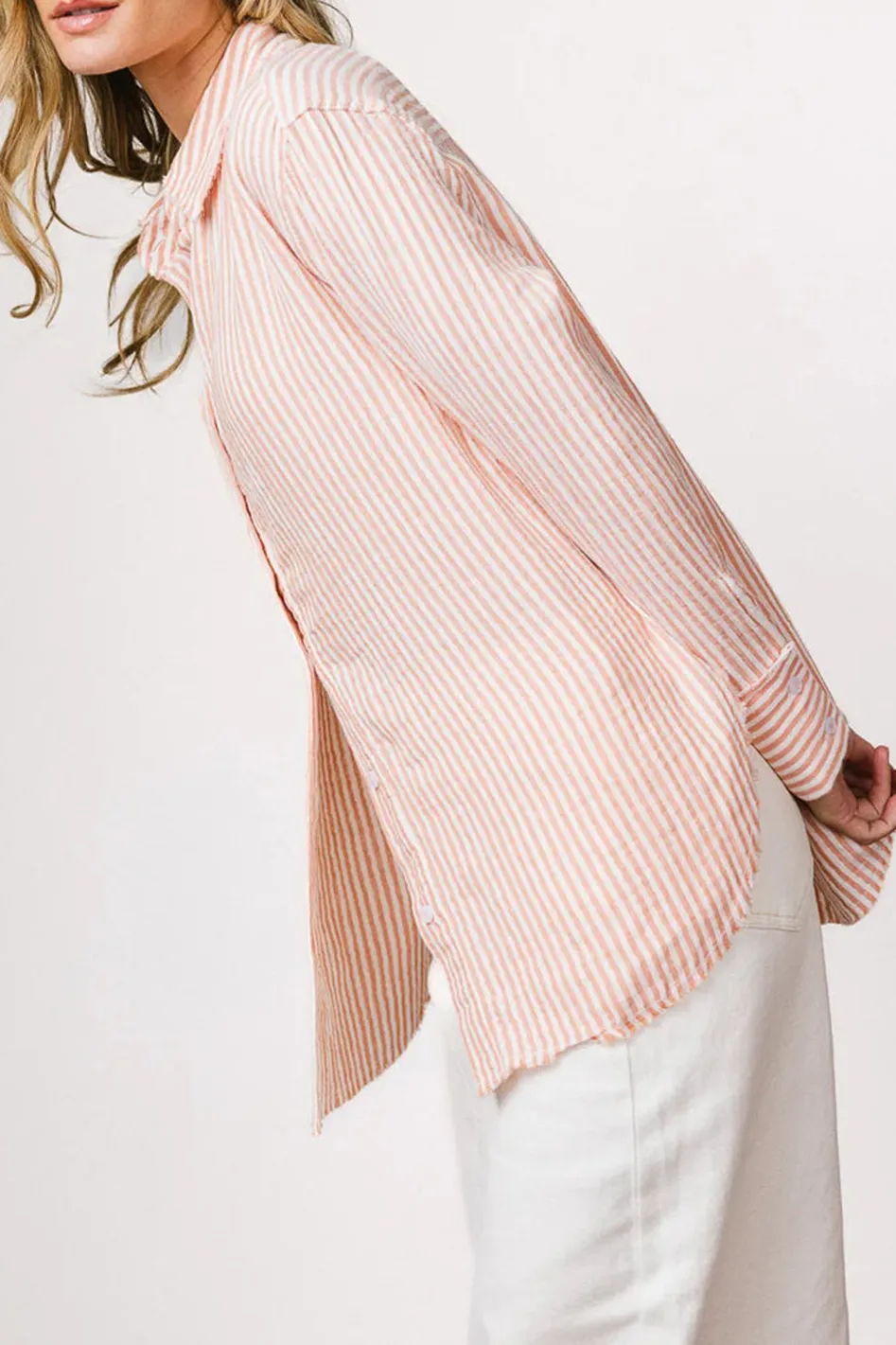 CLEMENTINE STRIPED BUTTON UP